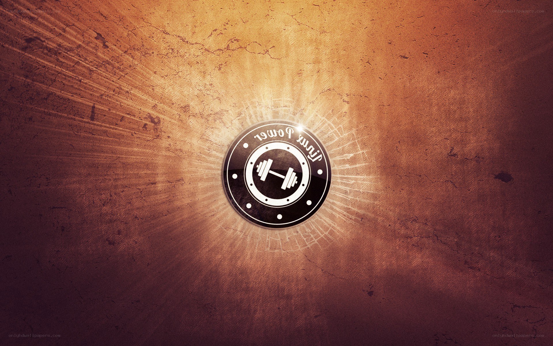 fitness logo on textured background