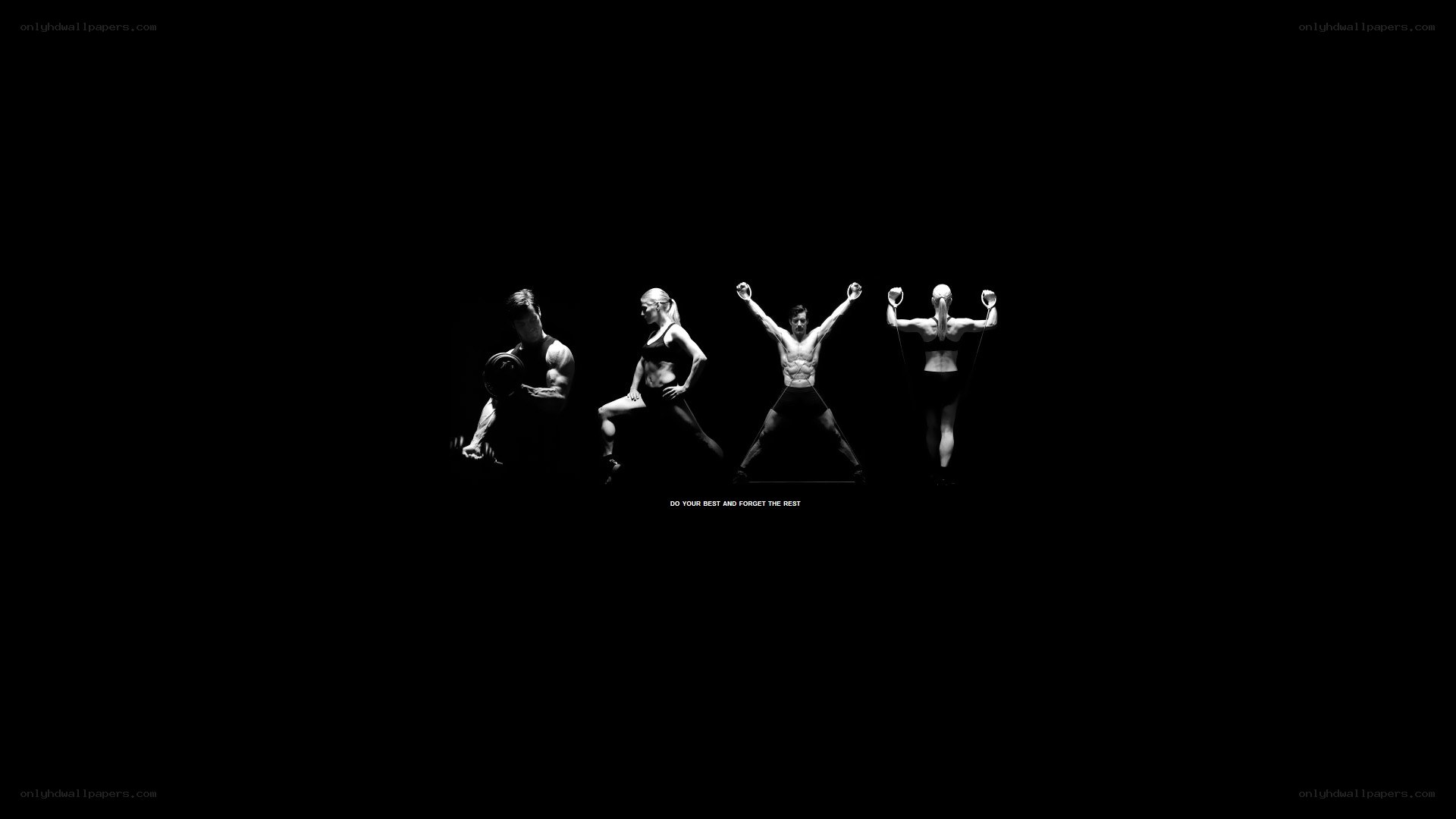 fitness workout silhouettes