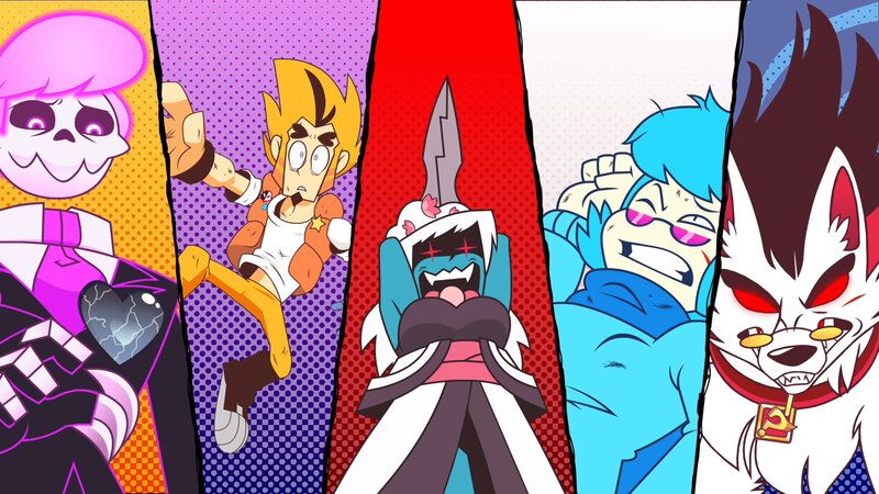 Five Animated Characters — Purple