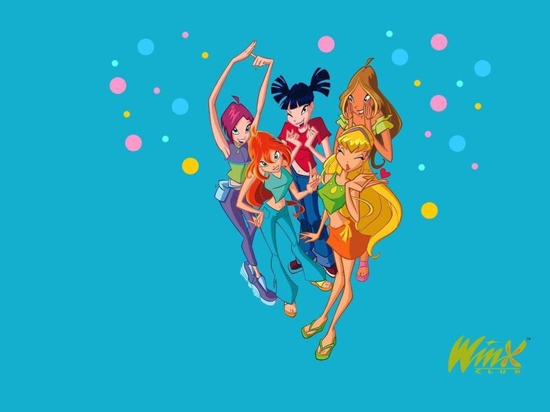 Five Animated Girls — Blue