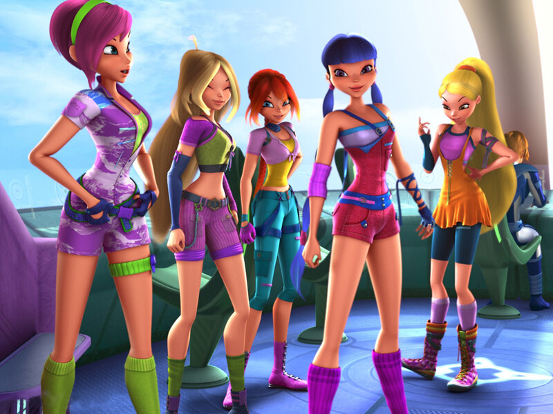 Five Animated Girls — Purple