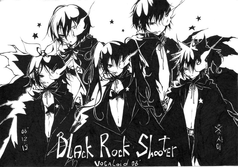 Five Anime Characters — Black, Dramatic, Manga, Stars