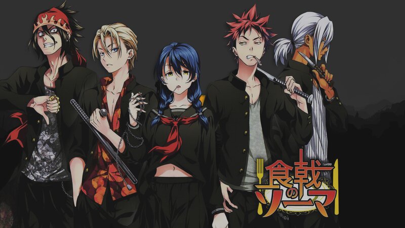 Five Anime Characters — Black, Dramatic, Swords, Headband