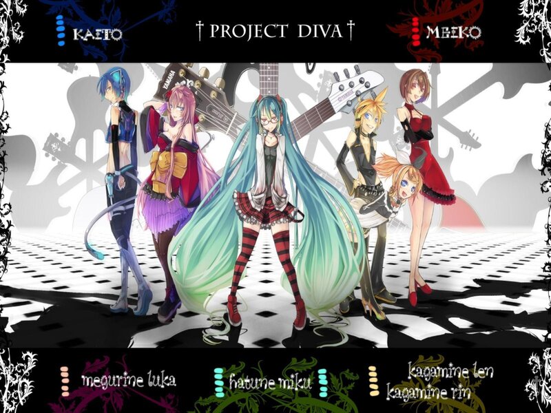 Five Anime Characters — Black, Dramatic