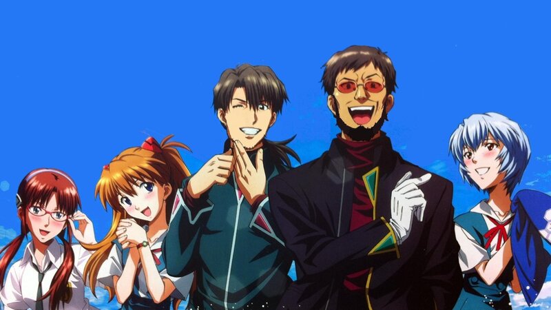 Five Anime Characters — Blue, Cheerful, School Uniforms