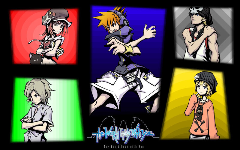 Five Anime Characters — Blue, Dramatic, Anime Art