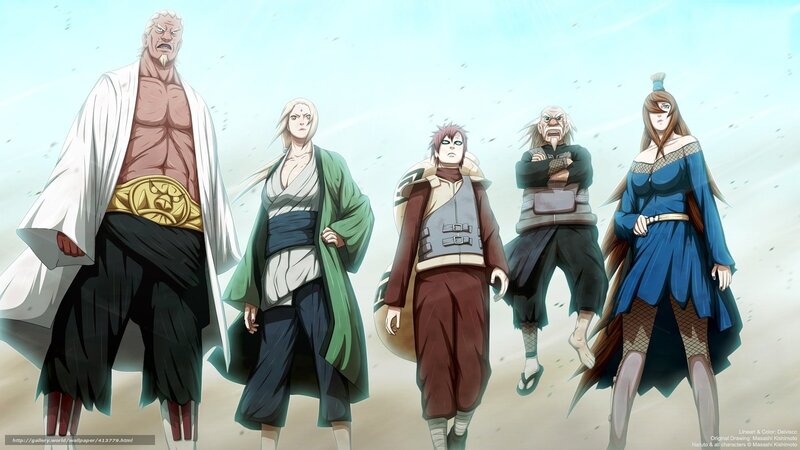 Five Anime Characters — Blue, Dramatic, Anime Characters