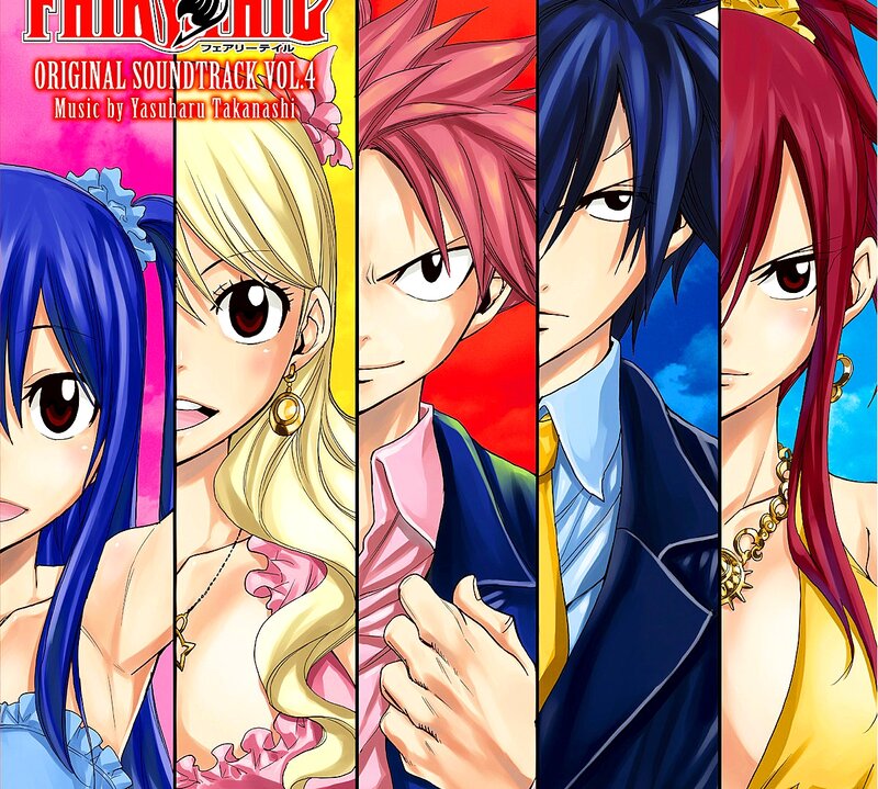 Five Anime Characters — Blue, Dramatic, Music Album Cover