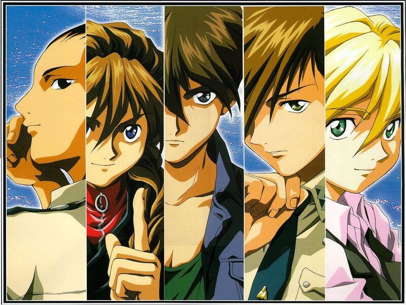Five Anime Characters — Blue, Dramatic, Ocean, Sky
