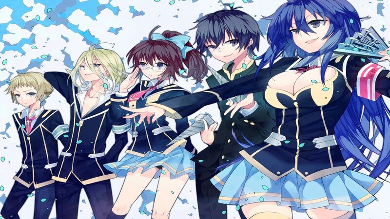Five Anime Characters — Blue, Dynamic