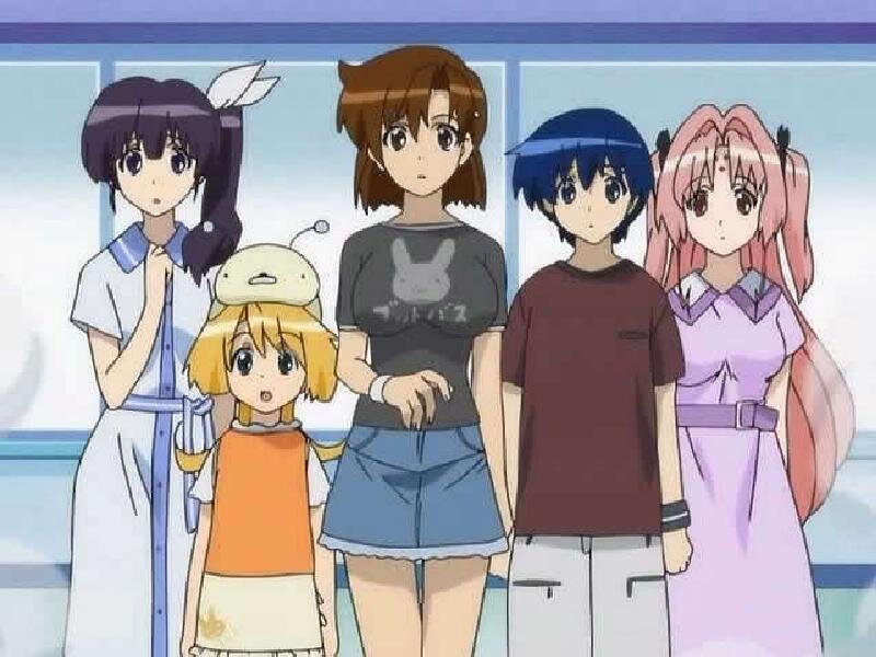 Five Anime Characters — Blue, Neutral
