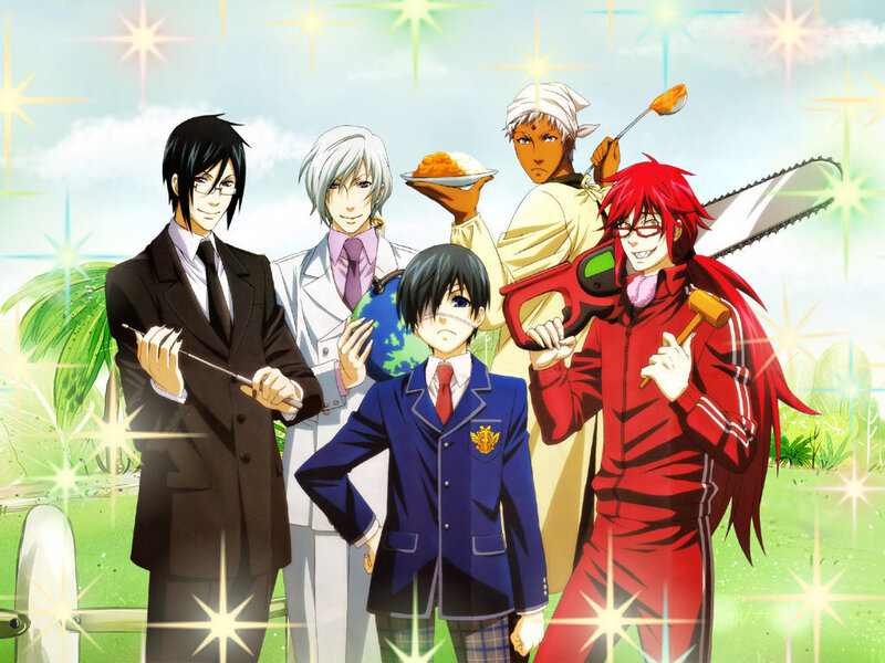 Five Anime Characters — Blue, Playful