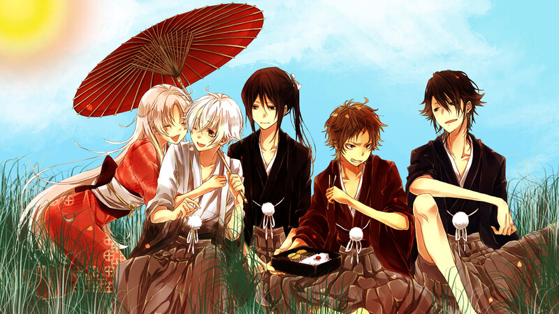 Five Anime Characters — Blue, Serene, Afternoon