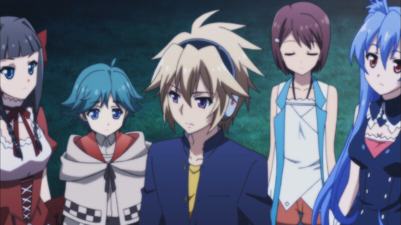 Five Anime Characters — Blue, Serious