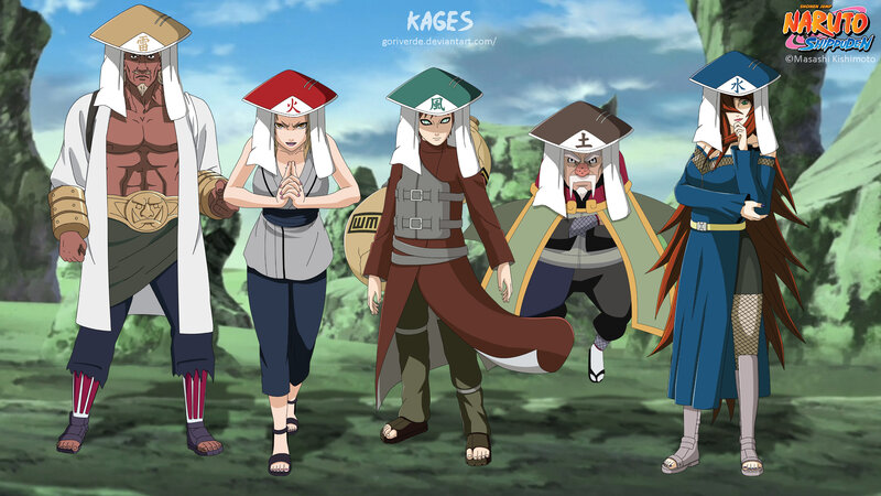Five Anime Characters — Green, Dramatic, Afternoon