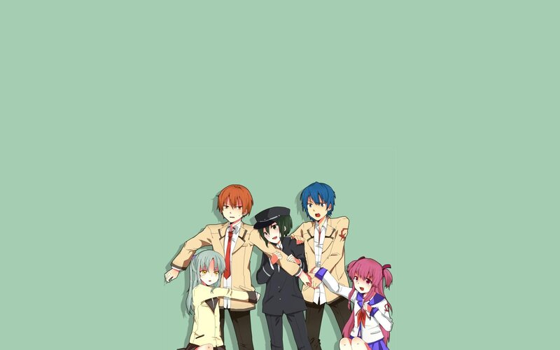 Five Anime Characters — Green, Dramatic, School Uniforms