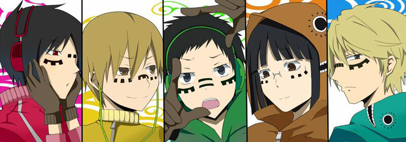 Five Anime Characters — Green, Playful