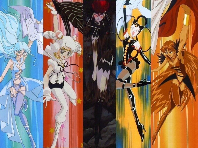 Five Anime Characters in Costumes