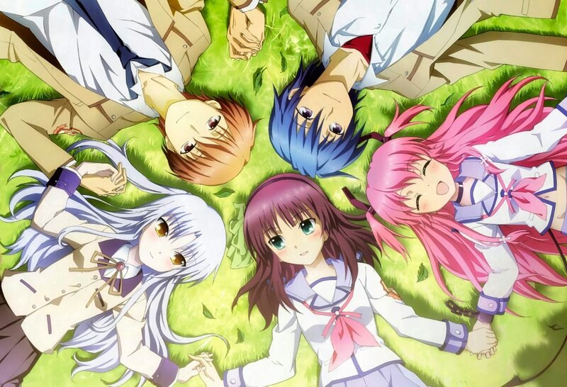 Five Anime Characters Lying Down