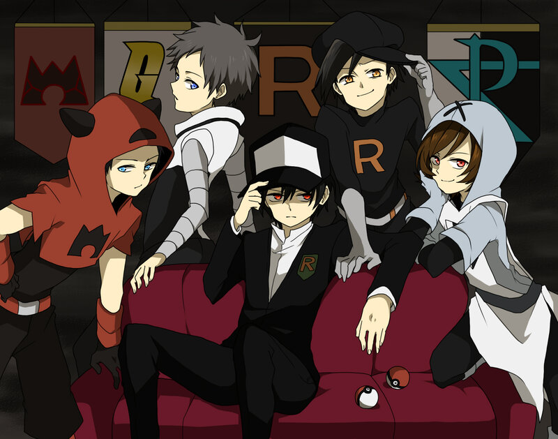 Five Anime Characters on Couch