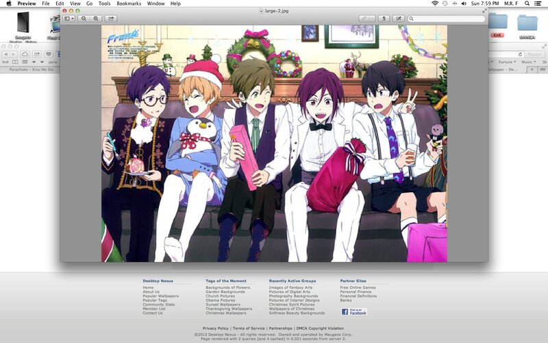Five Anime Characters on Couch — White