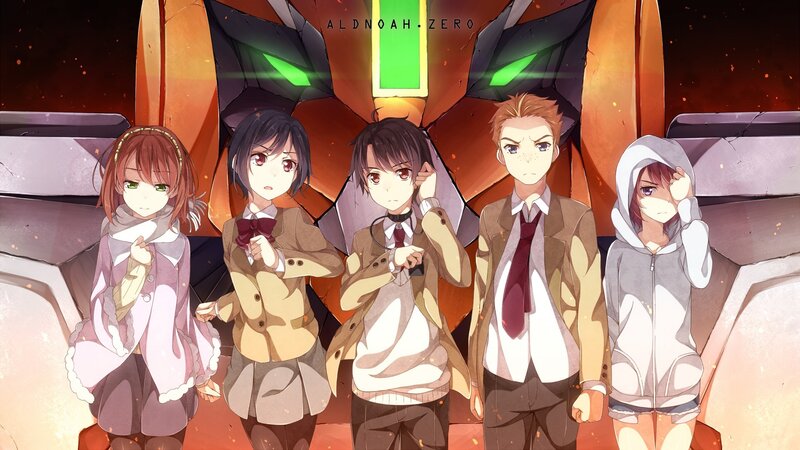 Five Anime Characters — Orange, Dramatic, Mecha