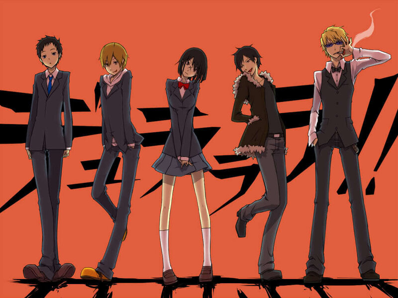 Five Anime Characters — Orange, Dramatic, Suits