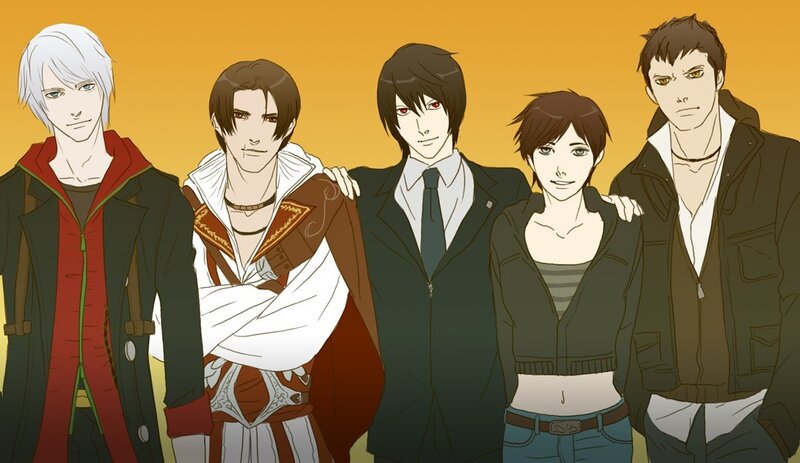 Five Anime Characters — Orange, Neutral