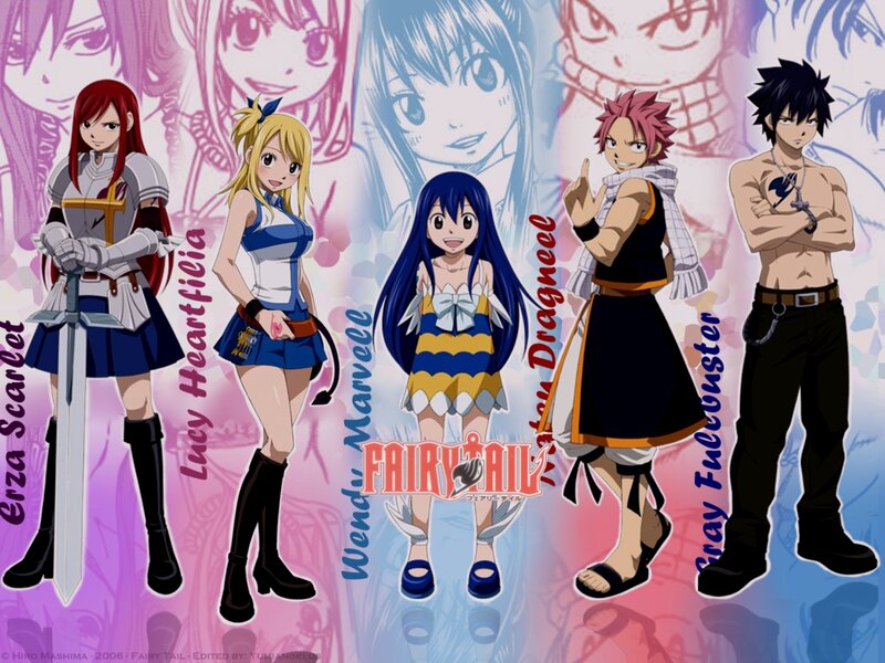 Five Anime Characters — Pink, Energetic