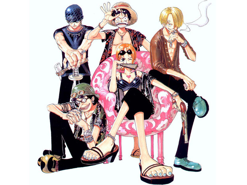 Five Anime Characters — Pink, Relaxed