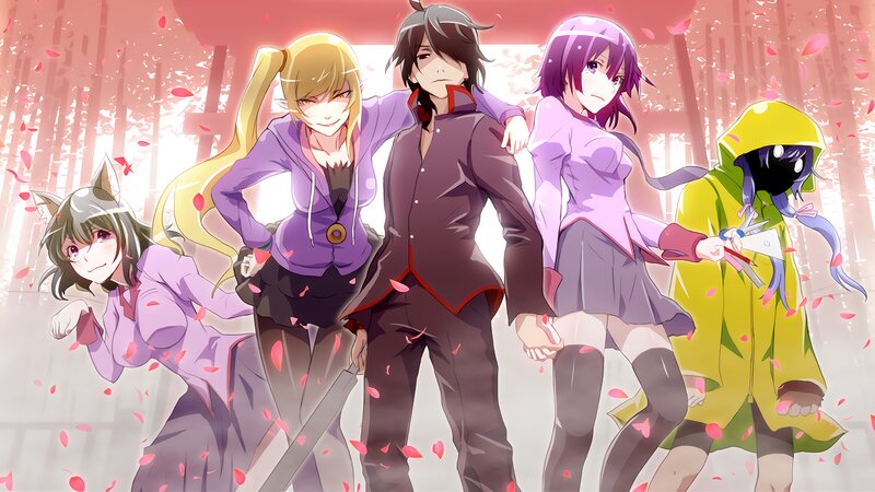 Five Anime Characters — Purple, Dramatic, Spring