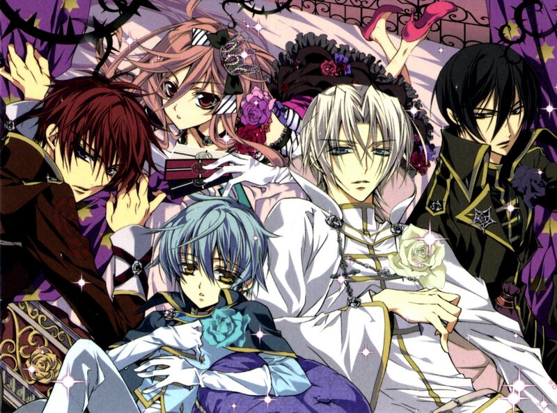 Five Anime Characters — Purple, Dramatic