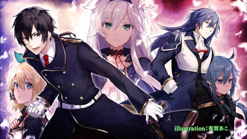Five Anime Characters — Purple, Dramatic, Uniforms