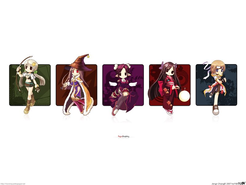 Five Anime Characters — Purple, Playful, Clothing