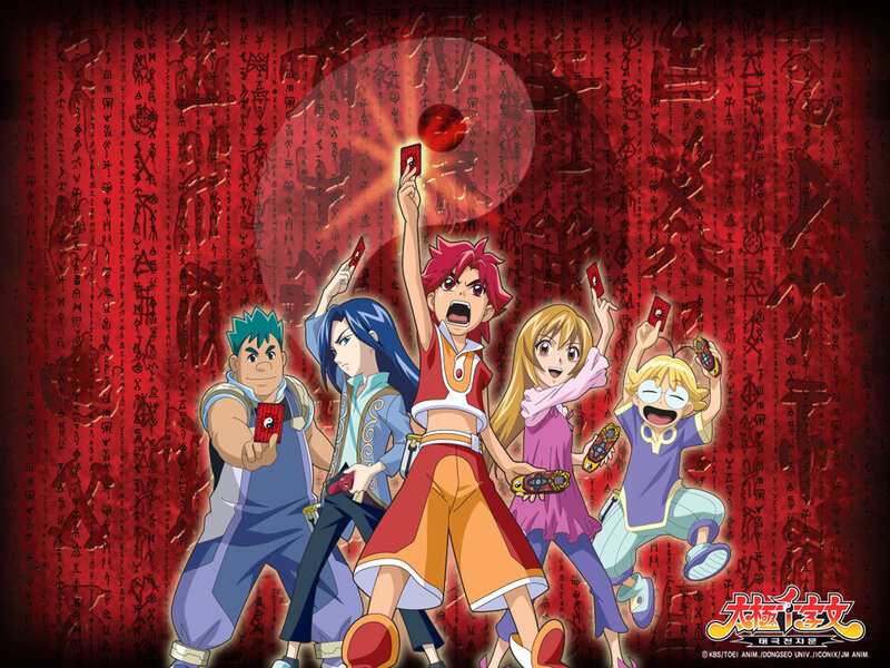 Five Anime Characters — Red, Dramatic, Cards