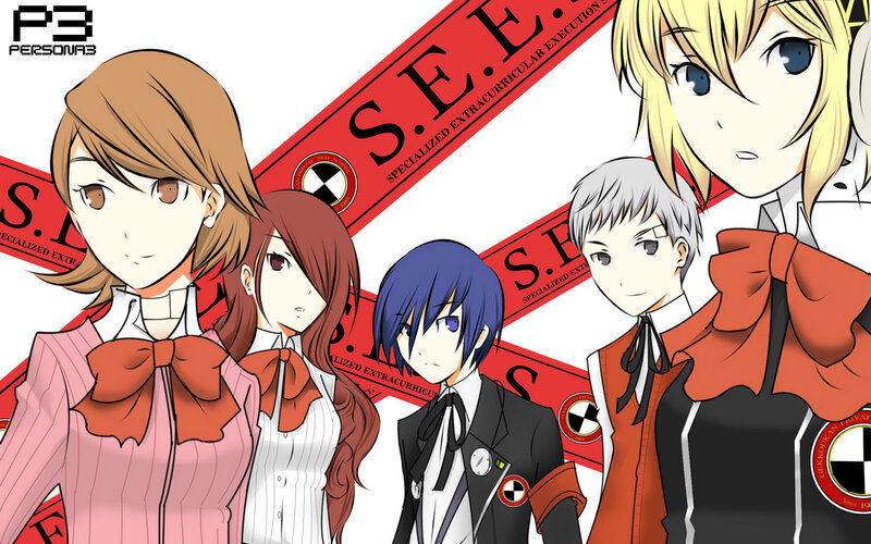 Five Anime Characters — Red, Dramatic, School Uniform