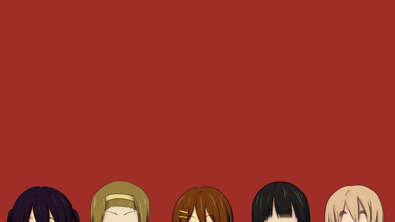 Five Anime Characters — Red, Neutral