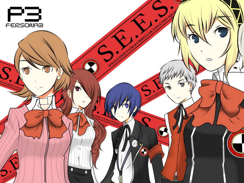 Five Anime Characters — Red, Serious