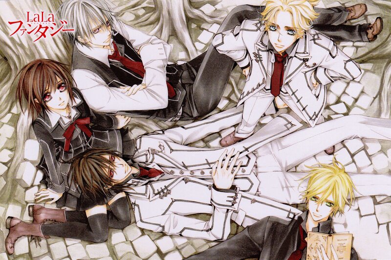 Five Anime Characters — White, Dramatic, Manga