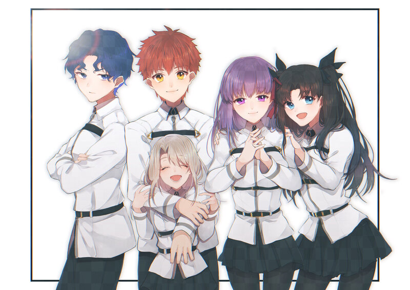 Five Anime Characters — White, Friendly