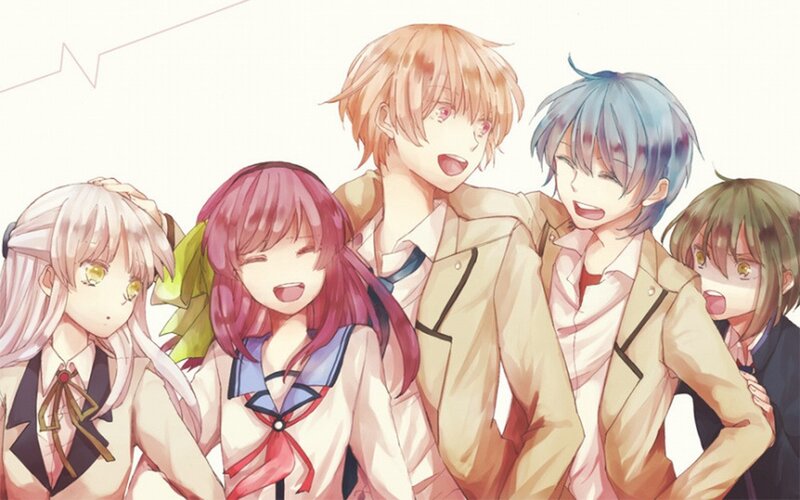 Five Anime Characters — White, Happy
