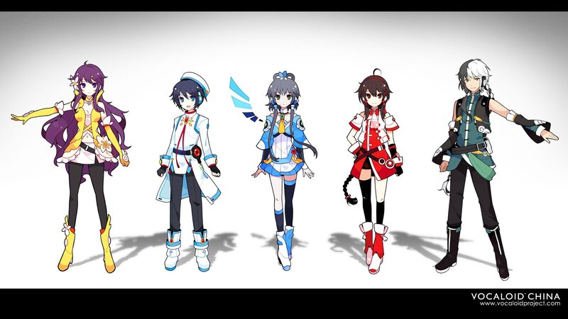 Five Anime Characters — White, Neutral, Anime Art