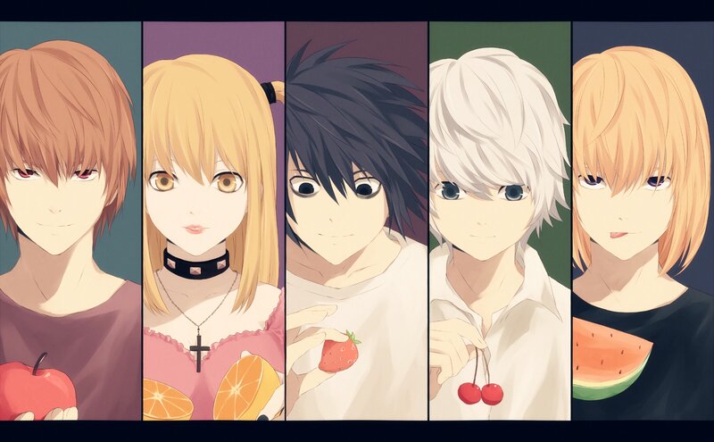 Five Anime Characters — White, Neutral, Fruit