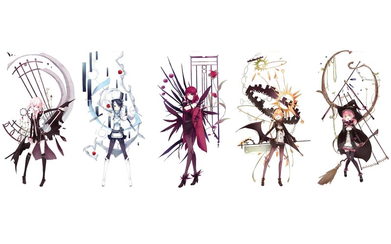 five anime characters with magical weapons