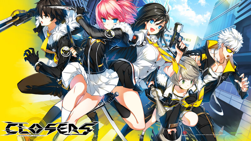 Five Anime Characters — Yellow, Action-packed