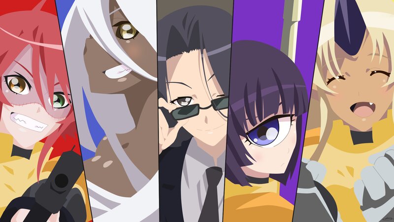 Five Anime Characters — Yellow, Dramatic, Glasses