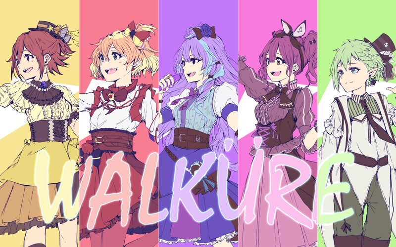 Five Anime Characters — Yellow, Vibrant, Anime Art