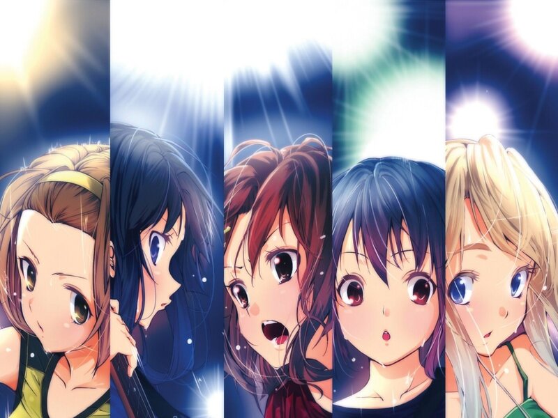 Five Anime Girls — Blue, Dramatic