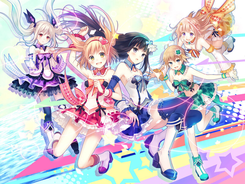Five Anime Girls Dancing — Pink, Energetic