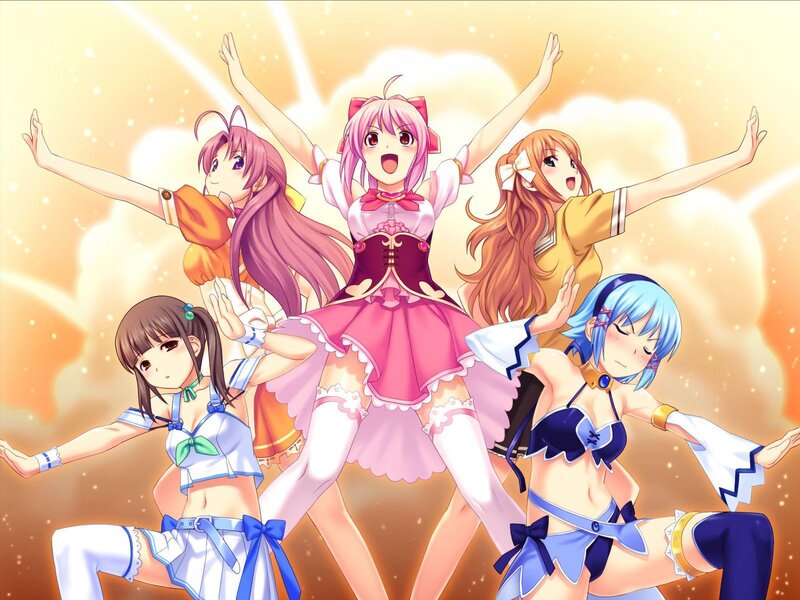 Five Anime Girls Dancing